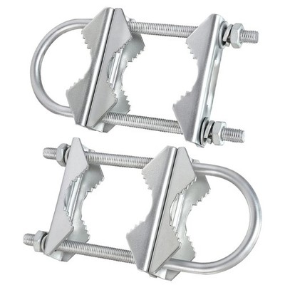 Double Antenna Mast Clamp V Jaw Block with U Bolts, Heavy Duty Mast to Mast Moun