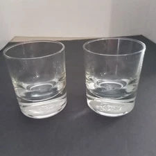 Crown Royal Whiskey Rocks Glasses Heavy Bottom Made In Italy Set Of ( 2 )
