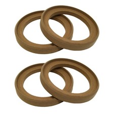 4Pcs Flush Mount 6.5" Speaker Rings MDF Car Audio Mounting Spacer Replacement