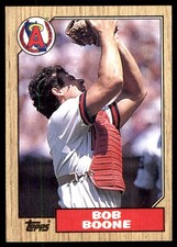 Bob Boone 1987 Topps #166 California Angels MLB READ FREE SHIPPING AutographDen