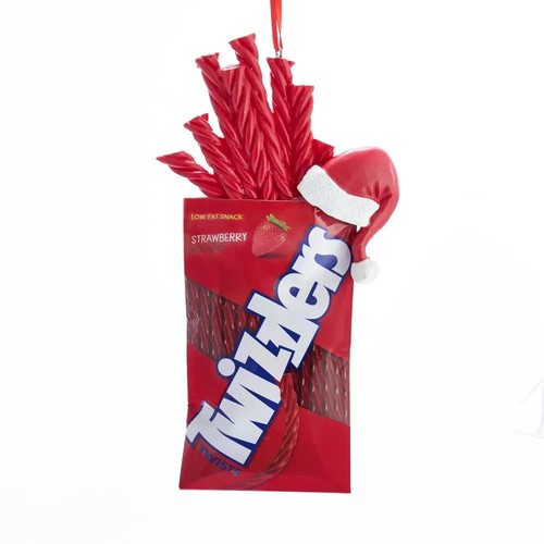 Hershey's Twizzlers adorno de Navidad sombrero de Santa cinta roja 575 pulgadas - Imagen 1 de 1