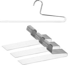 Mawa by Reston Lloyd Non-Slip Space Saving Clothes Hanger White, Set of 30 