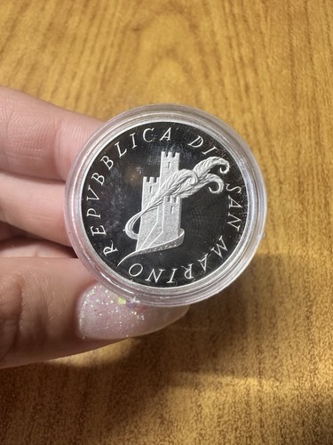 Moneda San Marino 500 Liras 1987 Universiada Zagreb Plata Proof SM - Imagen 2 de 2