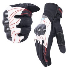 shamofeng Gloves for Men and Women Leather Gloves with Carbon Knuckles Windproof