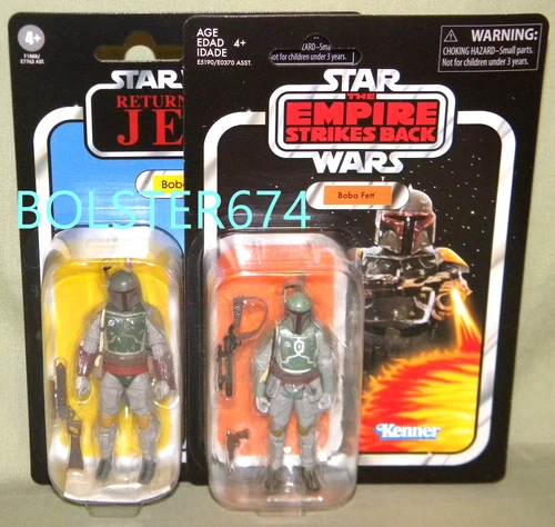 BOBA FETT VC186 V2 ROTJ & VC09 ESB Set Star Wars 2021 Vintage Collection 3.75"