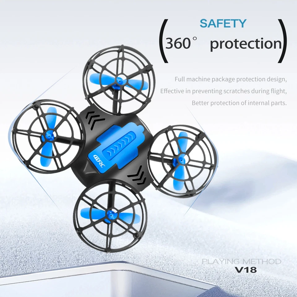 Mini Drone Headless Mode RC Dron 360°Flip Height Drone Helicopter Quadcopter Toy - Image 4 of 4
