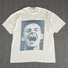 Vintage Morrissey 1991 Kill Uncle Tour T-Shirt Hanes Beefy-T White XL Rock Tee