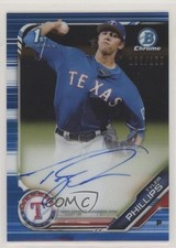 2019 Bowman Chrome Prospects Blue Refractor /150 Tyler Phillips #CPA-TP Auto 7i2