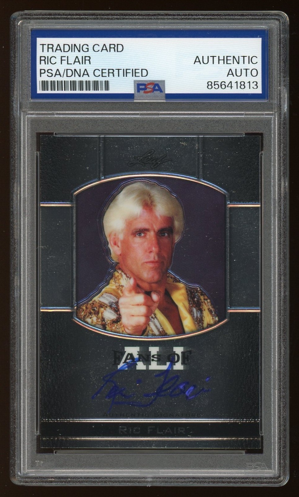 Ric Flair PSA/DNA 2011 Leaf Metal Ali Auto Card HOF WWF WCW Blue Ink 813