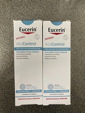 Image of Eucerin Atocontrol Calming Face Cream 2 x 50ml BRAND NEW SEALED