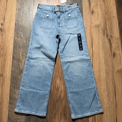 J. Crew Factory CQ768 Full Length Slim Wide Leg Jeans Size 27P NWT