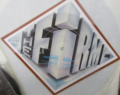 THE FIRM Radioactive 10'' Shaped  Picture Disc Stickered Plastic Wallet Hard Rock