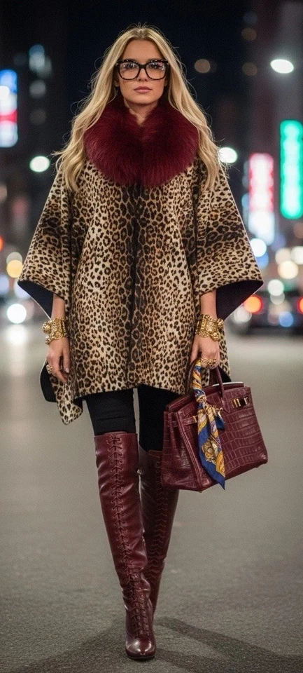 Cuello de solapa genuino 100 % piel de zorro forrado en borgoña en terciopelo negro. Foto 3 de 4