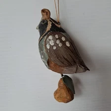 House of Hatten 12 Days of Christmas PARTRIDGE & PEAR Denise Calla Ornament 1989