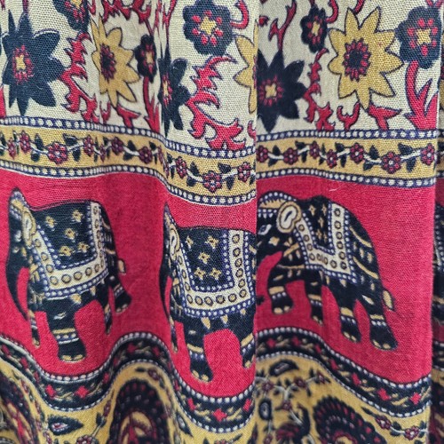 Boho Maxi Skirt Crinkle Ethnic Lightweight Summer Printed Long 10 12 14 16 18 20 - Picture 17 of 54