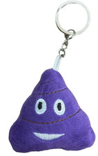 Llavero de felpa emoji de caca púrpura de 2,5"" pulgadas de alto