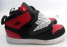 Infants Nike Sky Jordan 1 TD - BQ7196 001 - Black White Gym Red SIZE 9 C