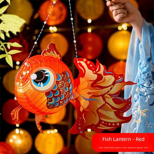 Handmade Koi Lantern Material Package Paper Lanterns Kids Gift - Picture 11 of 11