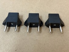  110V to 220V 3-PACK 220V Plug Adapter US Canada to EU Converter Korea Asia