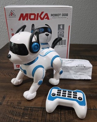Moka SMART Robot Dog 4D-R1 w Charge-Cable Remote 2-Bats  Barely-Used!