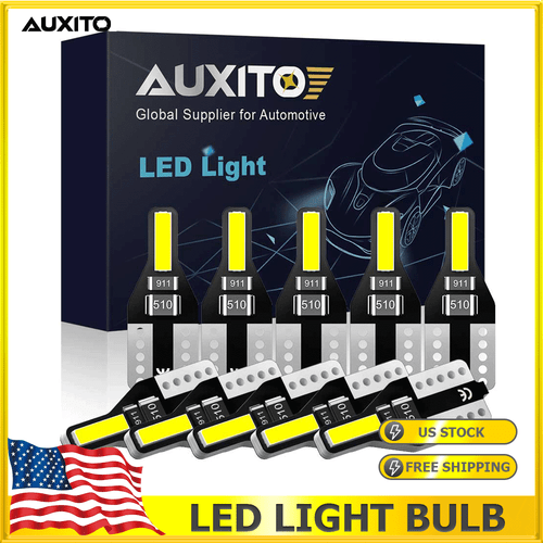 10x AUXITO Super Brillante Canbus T10 194 168 Bombillas LED Xenón Blanco Lámpara 2825 - Imagen 1 de 10