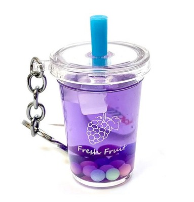 Fruit Boba Drink Keychain