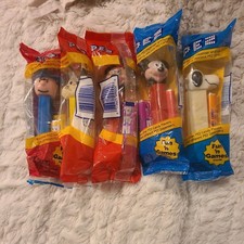 Vintage Lot of 5 Pez Dispensers Charlie Brown, Snoopy, Bugs Bunny and two Mickey