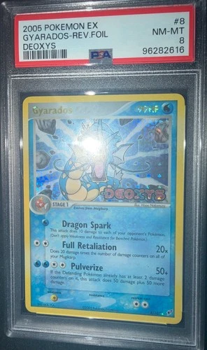 2005 pokemon ex gyarados deoxys rev foil psa 8 NM-MT
