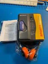 VTG Sony Walkman WM-FS395 Yellow Cassette Player New Belt, Serviced, WORKING