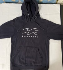 Billabong Hoodie Black Spellout Surf Wear Size Small Y2K 90s Skate Surfing