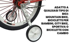 rotelle stabilizzatori x tutte le bici mtb bicicletta bambino anche col cambio