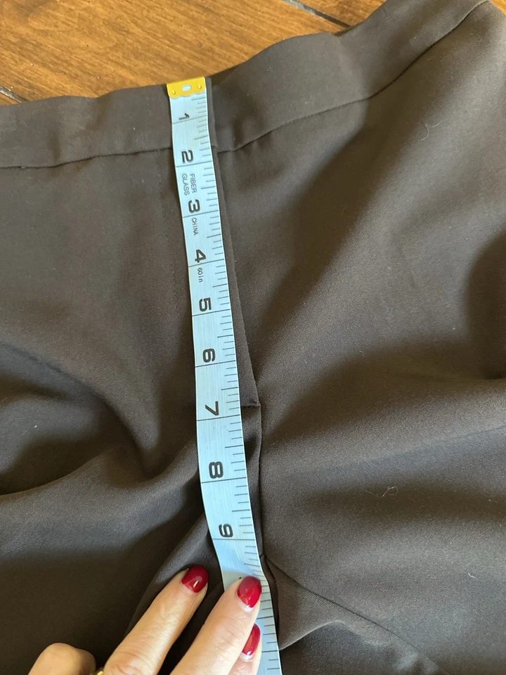 Pantalones de vestir Barbara Lesser Studio marrón elástico  Foto 4 de 4