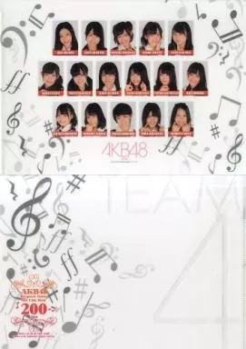AKB48 Team 4 Clear File A4 Horizontal Request Hour Official Merchandise