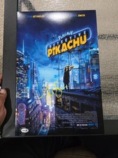Justice Smith Autograph Signed 12x18 Detective Pikachu Poster Photo JSA COA
