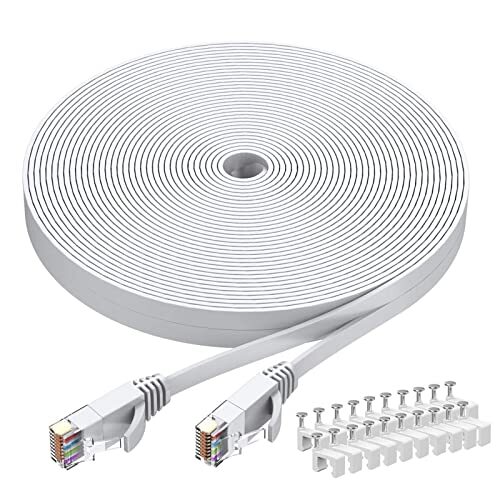 Cat6 Ethernet Kabel, Flach RJ45 Computer Internet LAN Netzwerk Ethernet Kabel - Bild 9 von 14