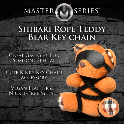 Orso Portachiavi Bondage con Corda e Maschera Occhi Master Series Bear Keychain - Foto 7 di 12