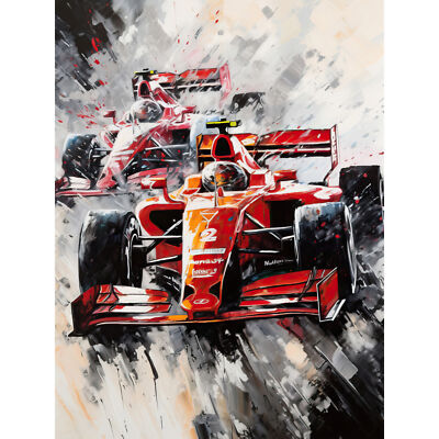 Grand Prix Track Circuit Cars Racing Paint Splat Huge Art Poster Print Giant