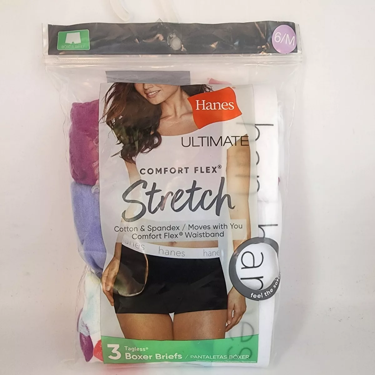 Women's Hanes Originals Ultimate 3-pack Stretch Cotton Boxer Brief