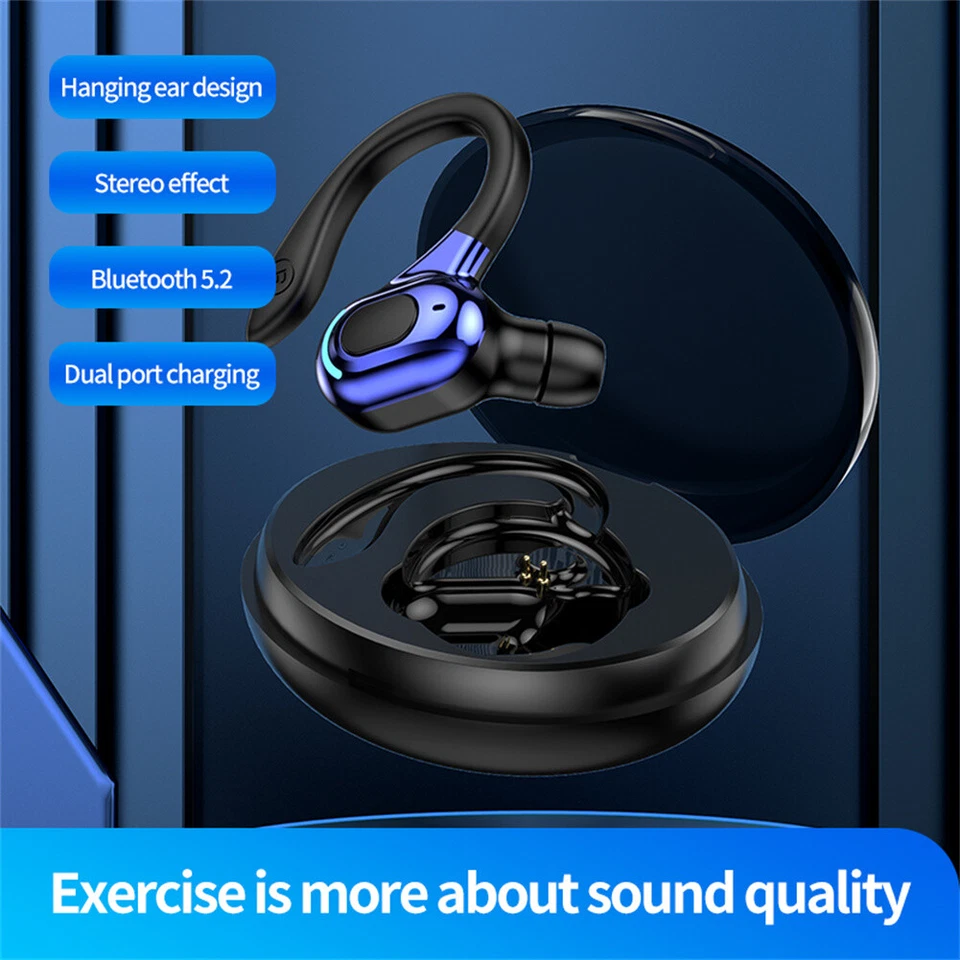 Bluetooth 5.2 Earpiece Noise Cancelling Driving Trucker Earbud Wireless Headset - Image 3 of 4