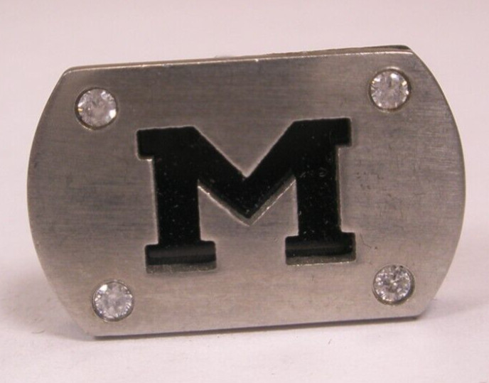 M Monogram Initial Letter SINGLE MODERN Cuff Link… - image 3