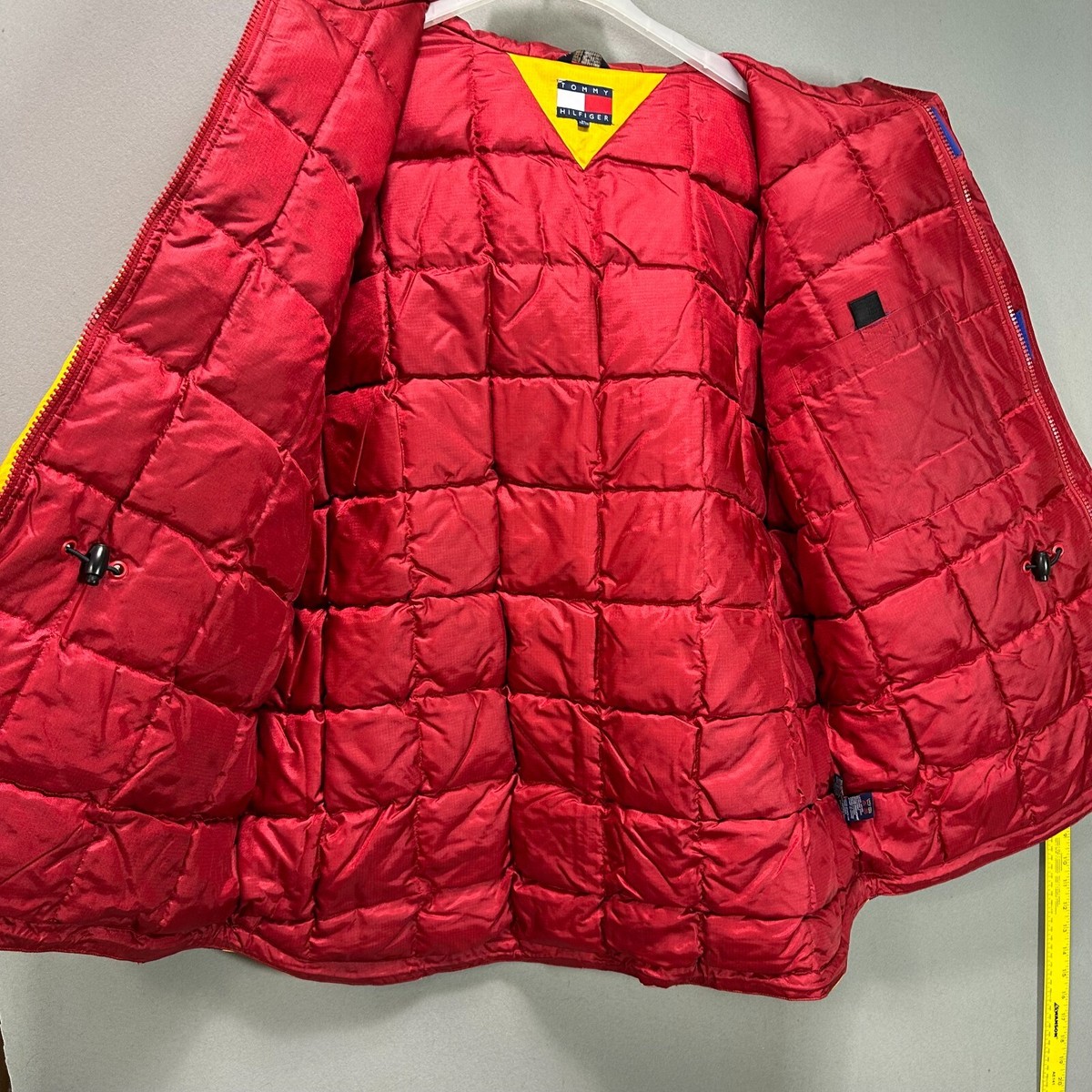 Tommy Hilfiger Down Puffer Coat Flag Jacket Spellout Logo Tommy Hilfiger Down Puffer Coat Flag Jacket Spellout Logo