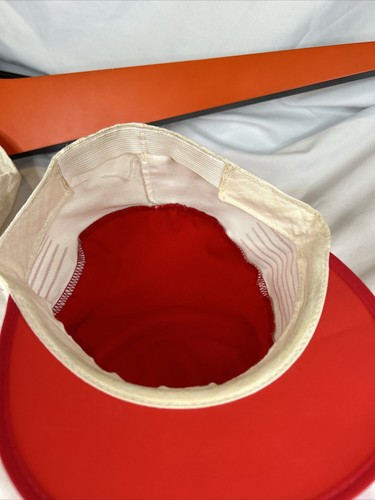 VTG Nike Hats 1980's Painters Hat Red White Blue Rare Lot Of 2 Hats Cap 1970's - Picture 9 of 11
