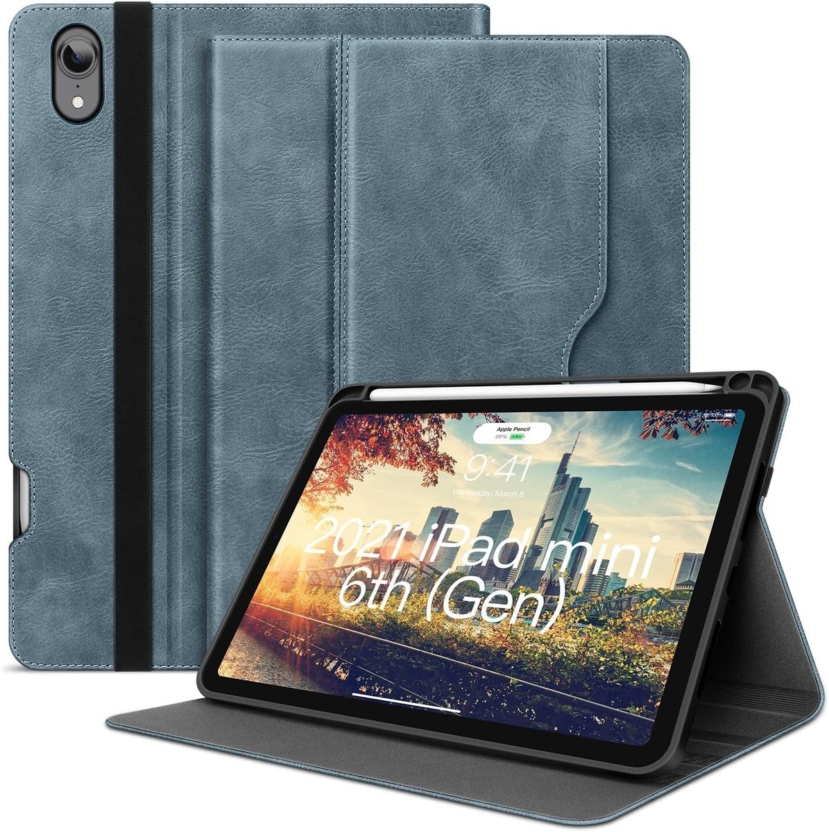 iPad Mini 7th/6th Generation 2024 2021 Case w/ Pencil Holder Front