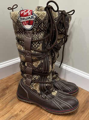 Pajar Canada Womens Size 6 1/2 Crosby Tall Winter Snow Warm Leather Boots