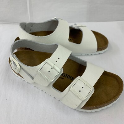 Birkenstock New w/ Box Milano White Natural Leather Regular Width