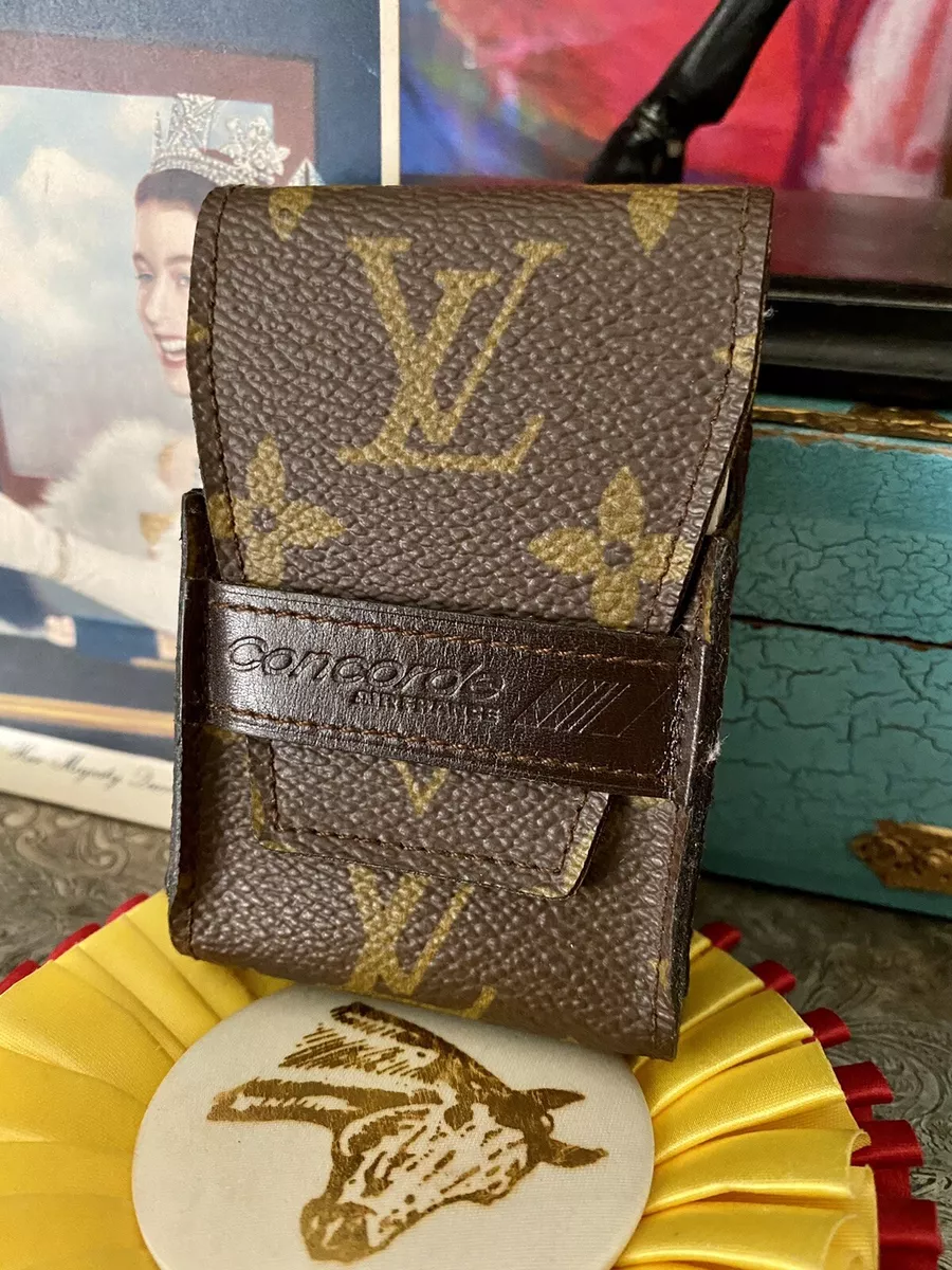 Rare Vintage Louis Vuitton Metal Brown Cigarette Case / Card Holder