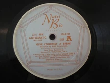 NUTRI BIO PRESENTS GIVE YOURSELF A BREAK VINYL LP 104-M-761 RARE NO COVER VG+