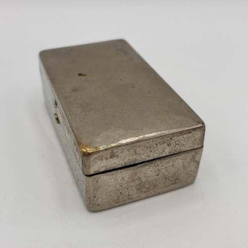 Estuche de afeitadora valet vintage/antiguo O caja de utilidad de píldoras de metal de latón O estuche de tabaco - Imagen 3 de 7