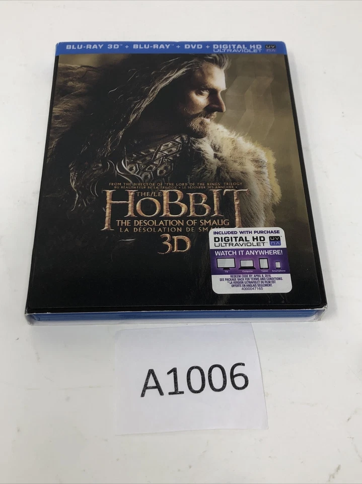 The Hobbit: The Desolation of Smaug (Blu-ray/DVD, 2014, 5-Disc Set, 3D) Hologram - Image 3 of 3