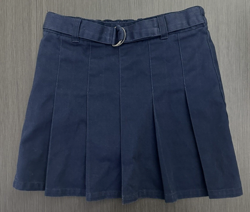 George Girls School Uniform Skirt Pleated frontal Navy Blue Size 7 - Picture 2 of 9